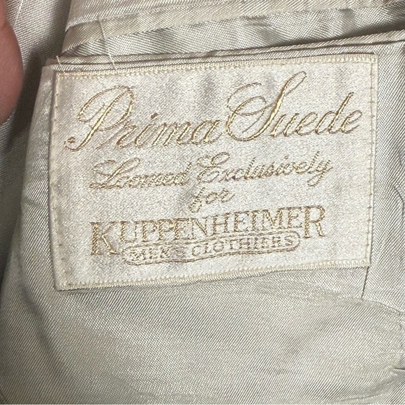 Kuppenheimer Men's Gray Prima Suede 2 Button Single Breasted Blazer Size 42 R - Picture 5 of 7